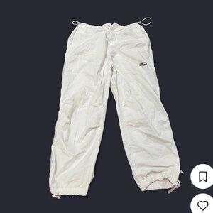 White Nylon Windbreaker Track Pants (PacSun Land Rover)